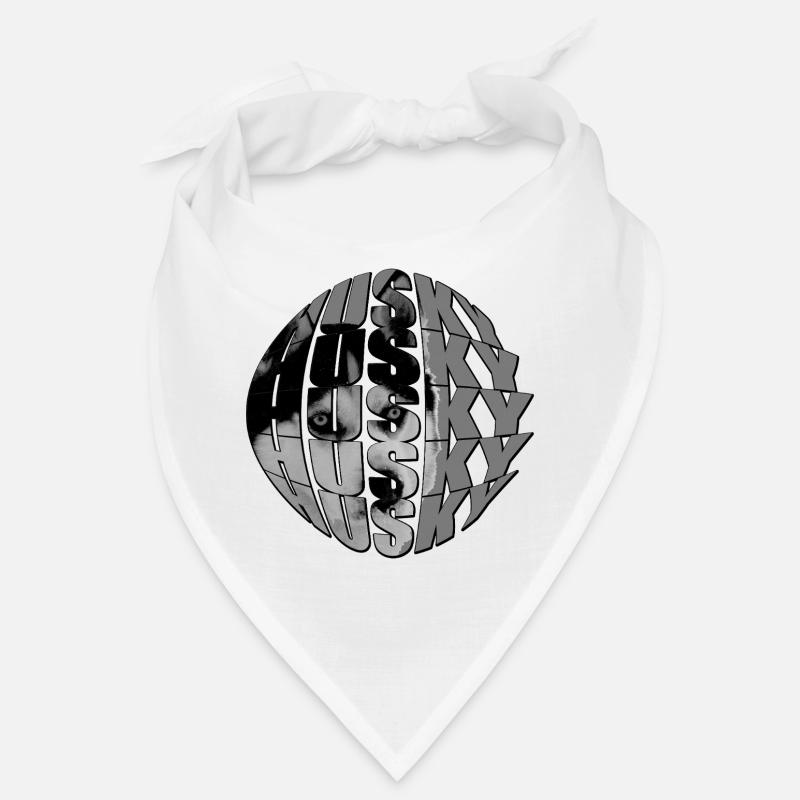 Wolfgesicht in Globus-Design Bandana