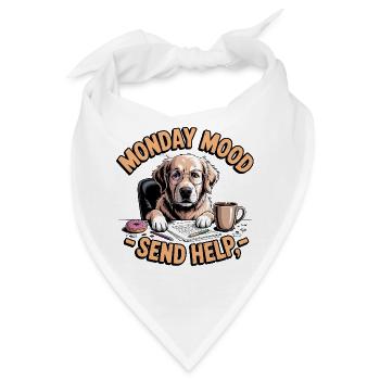 Montag Mood Hund - Bandana - Weiß - Vorne