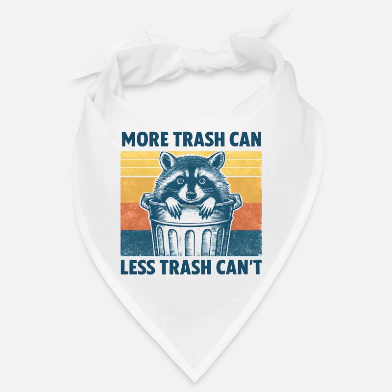Wilde Waschbär mit Trash-Motto Bandana