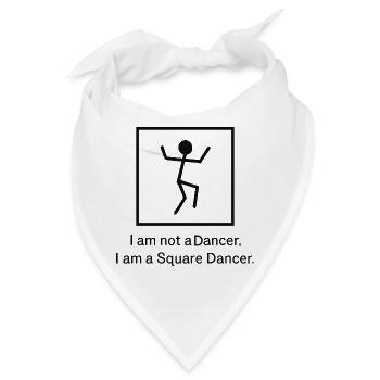 Ich bin ein Square Dancer - Bandana - Weiß - Vorne