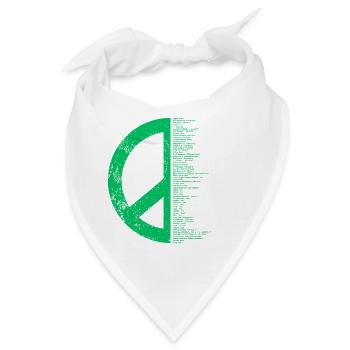 Pacyfka - Frieden - Frieden in 60 Sprachen - Bandana - Weiß - Vorne