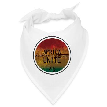 Africa Unite Reggae Ethno-Design - Bandana - Weiß - Vorne
