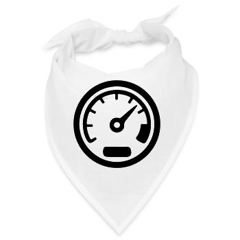 Tacho Kmh Speed Icon - Bandana - Weiß - Vorne