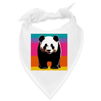 Panda - Bandana - Weiß - Vorne