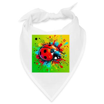 Marienkäfer - Bandana - Weiß - Vorne