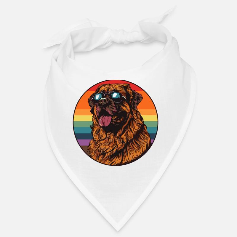 Labrador au design rétro arc-en-ciel Bandana