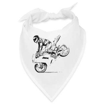 Motorcycle stunt - Bandana - Weiß - Vorne