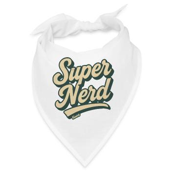 Super Nerd Retro Script - Bandana - Weiß - Vorne