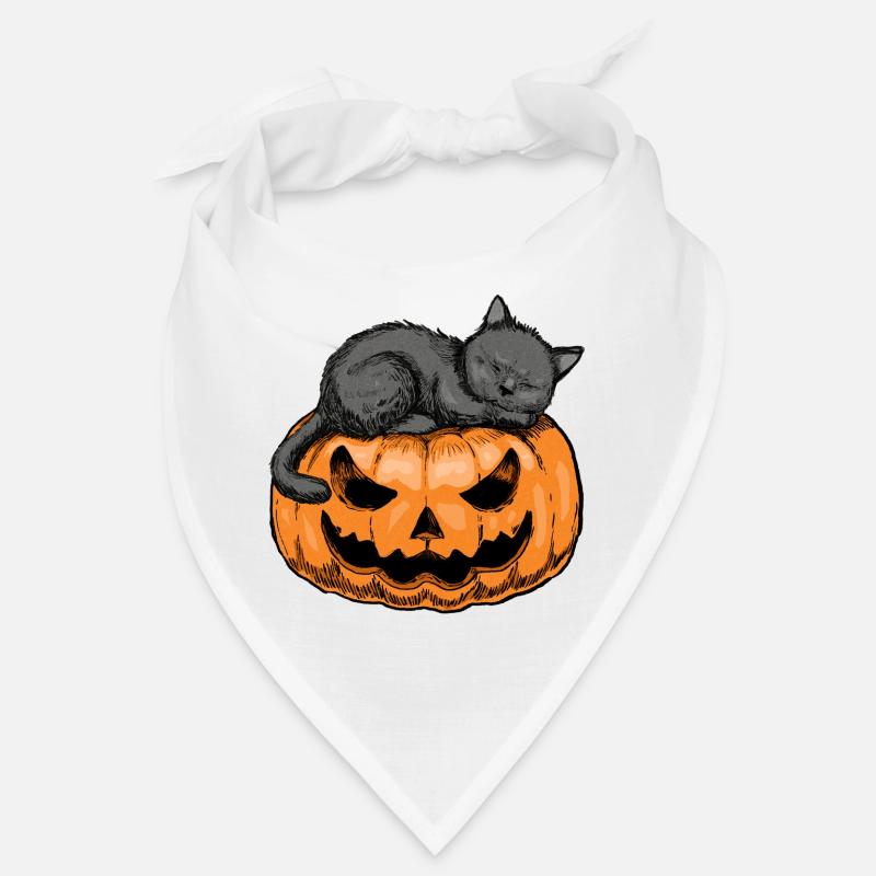 Chat endormi Halloween Design Bandana