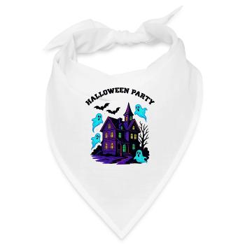 Spukhaus Halloween - Bandana - Weiß - Vorne