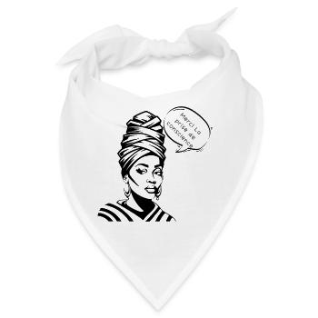 Bewusstheit und Dankbarkeit in der Silhouette - Bandana - Weiß - Vorne