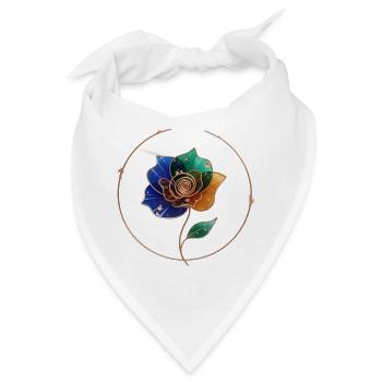 Blütenring Farbspiel - Bandana - Weiß - Vorne