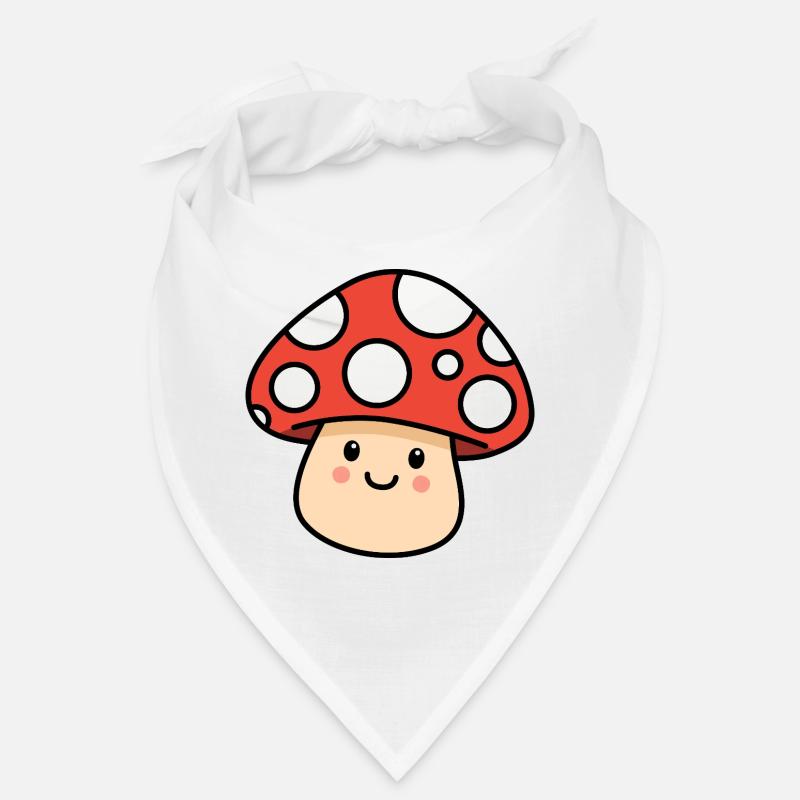 Kawaii Toadstool – Cheerful Mushroom Bandana