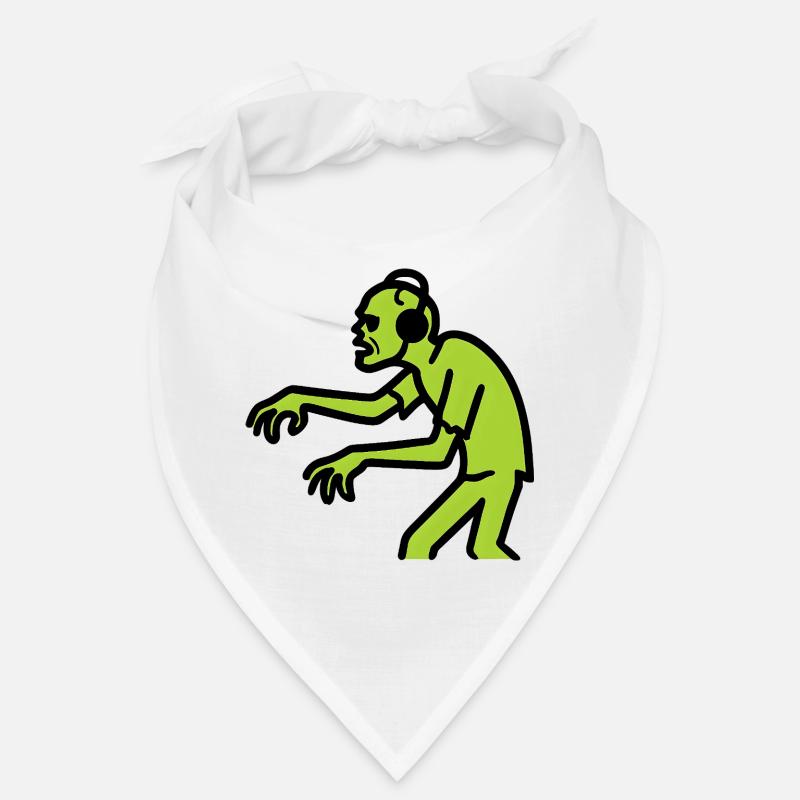 Zombie DJ Neon Green Bandana