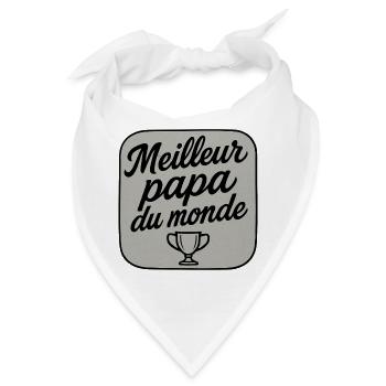 Der beste Vater der Welt - Vatertag - Geschenk - Bandana - Weiß - Vorne