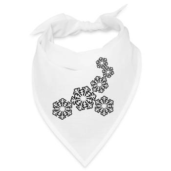Schneeflocken - Bandana - Weiß - Vorne