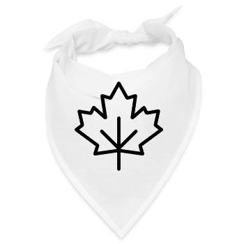 Ahornblatt - Bandana - Weiß - Vorne