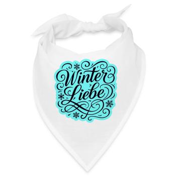 Winter Liebe Herz Winterlich - Bandana - Weiß - Vorne