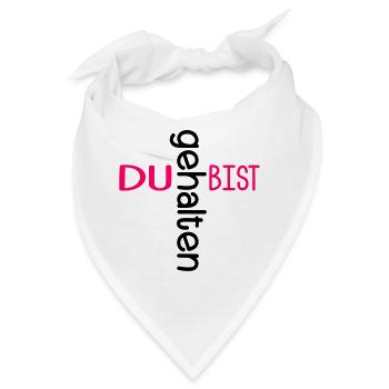 DU BIST GEHALTEN KIRCHE - Bandana - Weiß - Vorne