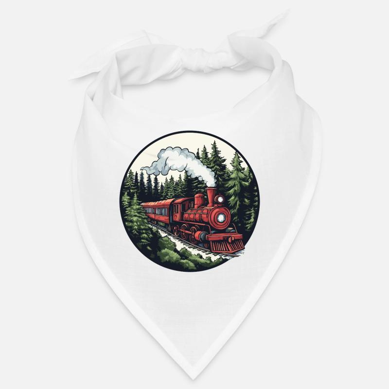 Dampflok im Wald Bandana