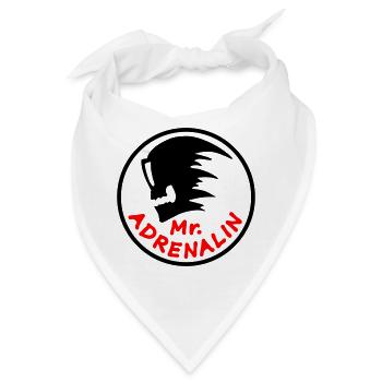Mr. Adrenalin - Bandana - Weiß - Vorne
