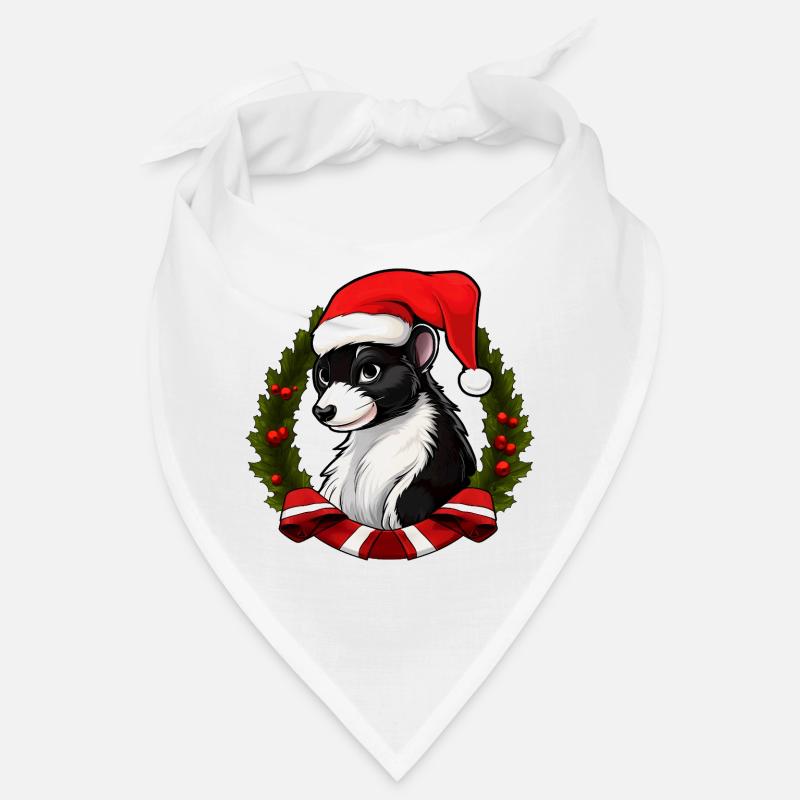 Skunk Santa Claus Bandana