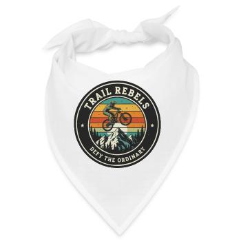 Trail Rebels Mountainbiker Retro - Bandana - Weiß - Vorne