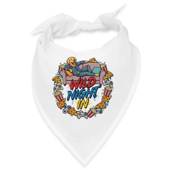 Gemütlicher Gaming Hund - Bandana - Weiß - Vorne