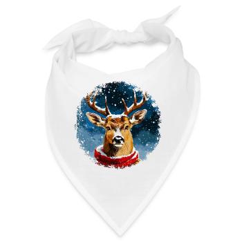 Hirsch Style - Bandana - Weiß - Vorne