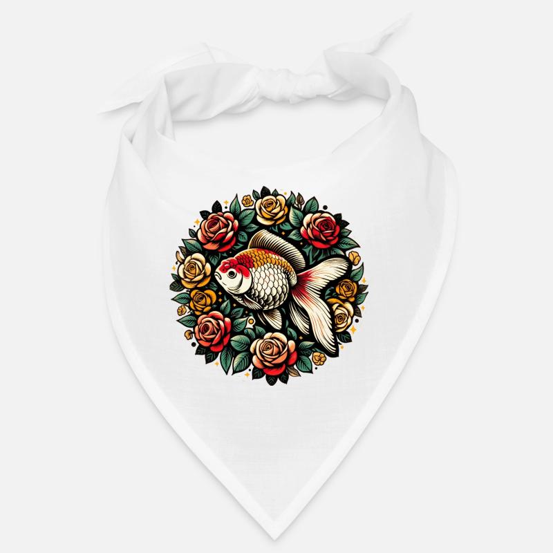 Conception du cercle Koi et Roses Bandana