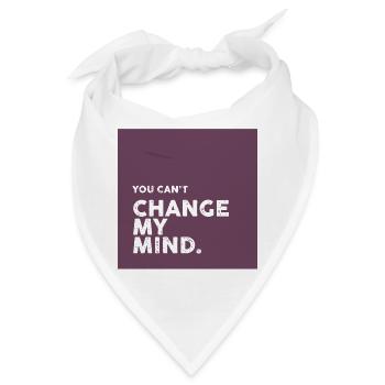 Unbeugsam - Meine Meinung steht felsenfest - Bandana - Weiß - Vorne
