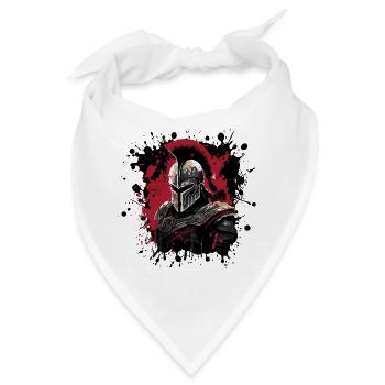 Spartanischer Krieger mit Blutspritzer - Bandana - Weiß - Vorne
