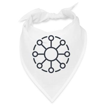 Zentraler Netzwerkkern Muster - Bandana - Weiß - Vorne