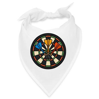 Dartboard Motiv: Farbdruck - Bandana - Weiß - Vorne