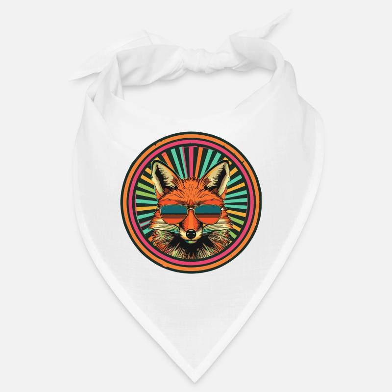 Retro Fuchs mit Sonnenbrille Bandana