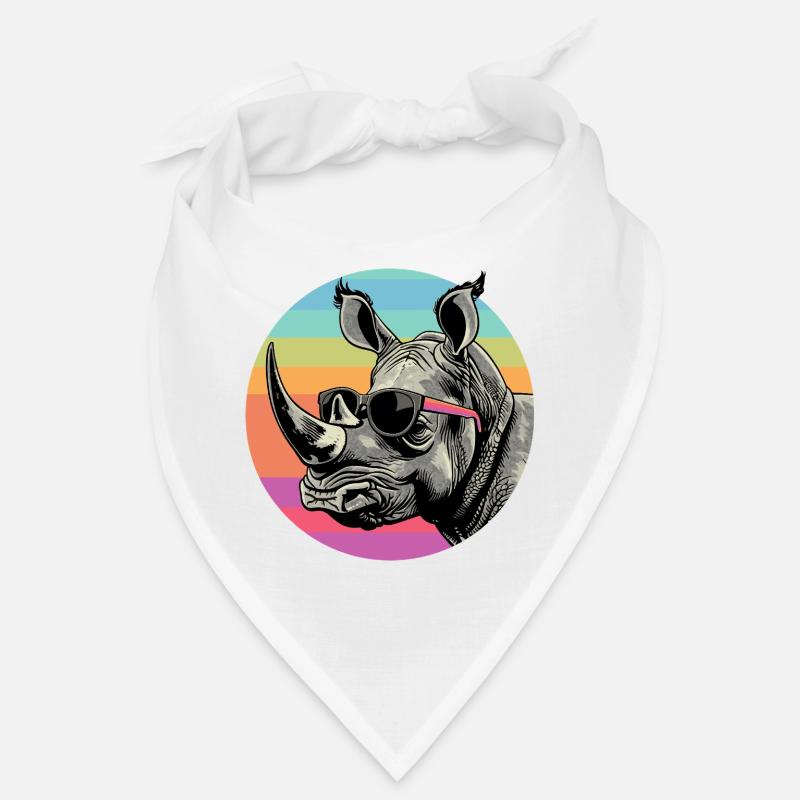 Rhino Retro Rainbow Bandana