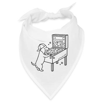 Flipper Pinball Dackel Hund Kinder - Bandana - Weiß - Vorne