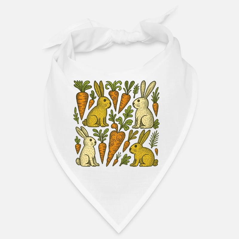 Karottengartenhasen-Illustration Bandana