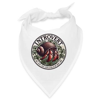 Introvertiertes Schneckenabzeichen - Bandana - Weiß - Vorne