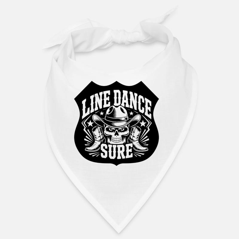 Line Dance Skull Western Bandana