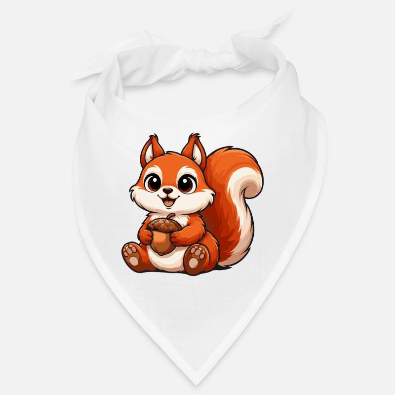 Cute squirrel motif with nut Bandana