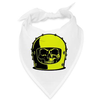 Skull Helm Popart - Bandana - Weiß - Vorne