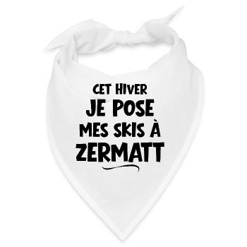 Skigebiet, Zermatt, Skigebiet - Bandana - Weiß - Vorne