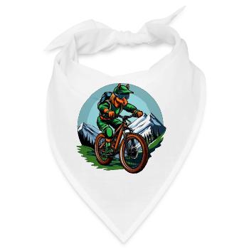 Ponys Mountainbiker / Bike Pony - Bandana - Weiß - Vorne