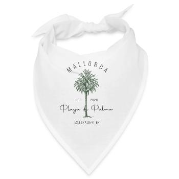 Mallorca Palmenlogo est. 2026 - Bandana - Weiß - Vorne