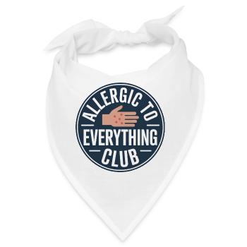 Allergiker lustiger Spruch Allergie - Bandana - Weiß - Vorne