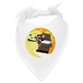 Pixel P.I. Moon Chase - Bandana - Weiß - Vorne