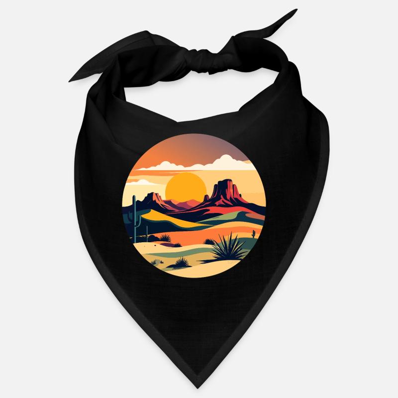 Coucher de soleil dans un paysage désertique Bandana