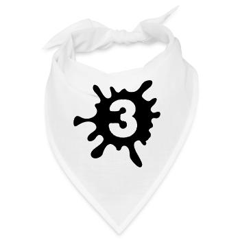 3 Klecks - Bandana - Weiß - Vorne