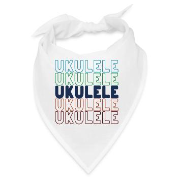 Ukulele typography - Bandana - Weiß - Vorne